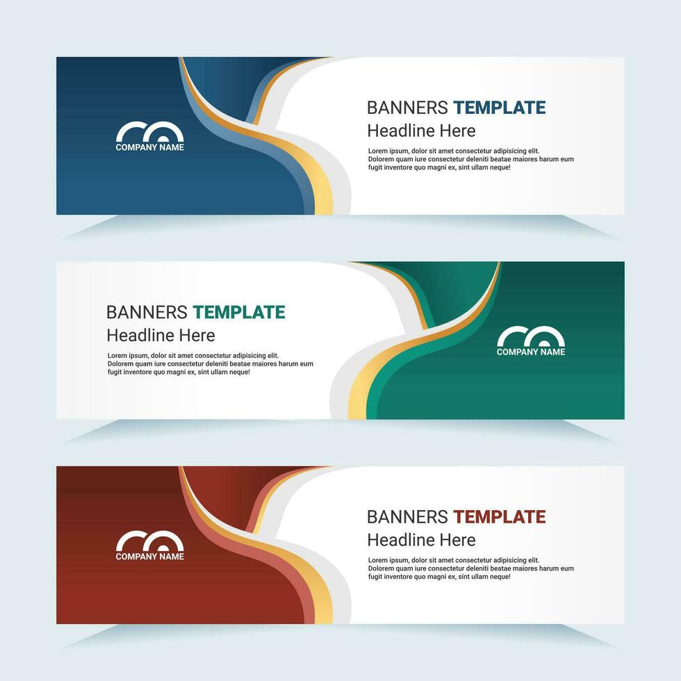 Vector modern set of colorful abstract banners. For card and banner needs. Vector Illustration