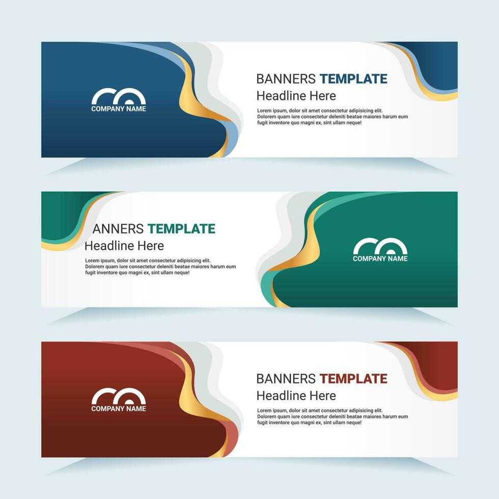 Vector modern set of colorful abstract banners. For card and banner needs. Vector Illustration