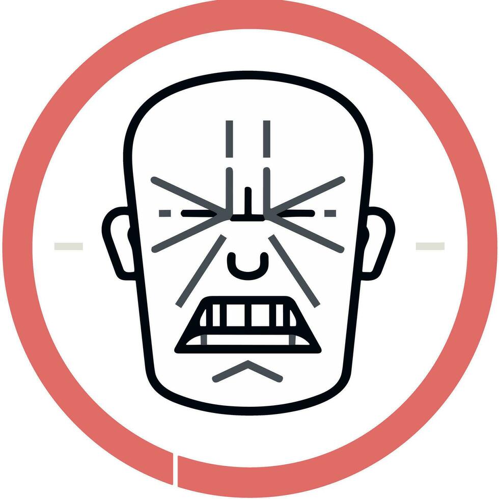 el emociones de ira un imagen de un poderoso y intenso icono logo vector