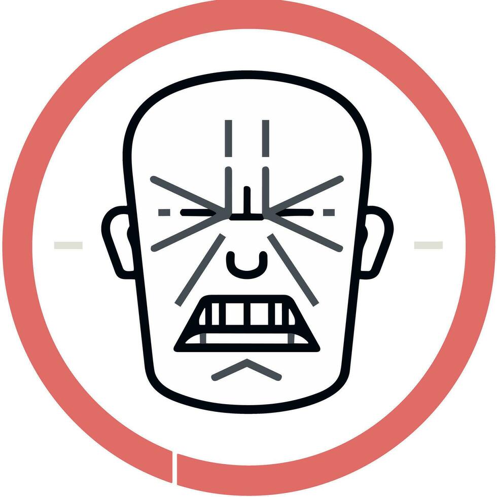 The Emotions of Anger An Image of a Powerful and Intense Icon Logo vector