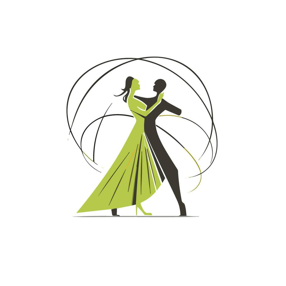 The Joy of Dance An Image of a Couple Celebrating the Rhythm of Movement vector