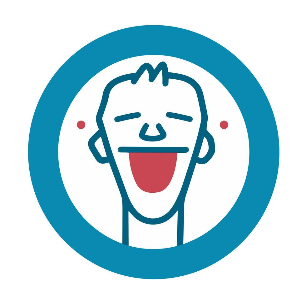 The Joy of Happiness An Image of an Uplifting and Colorful Icon Logo vector