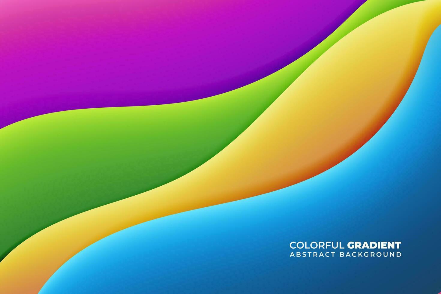 3D Wavy Background. Colorful Dynamic Effect. Abstract Vector Illustration. Design Template Wallpaper.