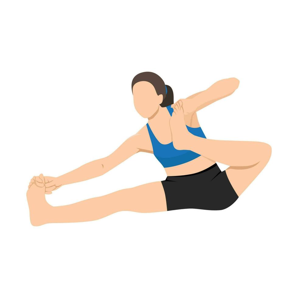 Woman doing Adho Mukha Vrksasana exercise, Downward facing Tree pose.  29574079 Vector Art at Vecteezy