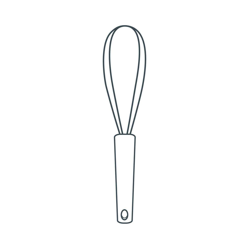 Dishes. Whisk for mixing. Line art. 25768055 Vector Art at Vecteezy