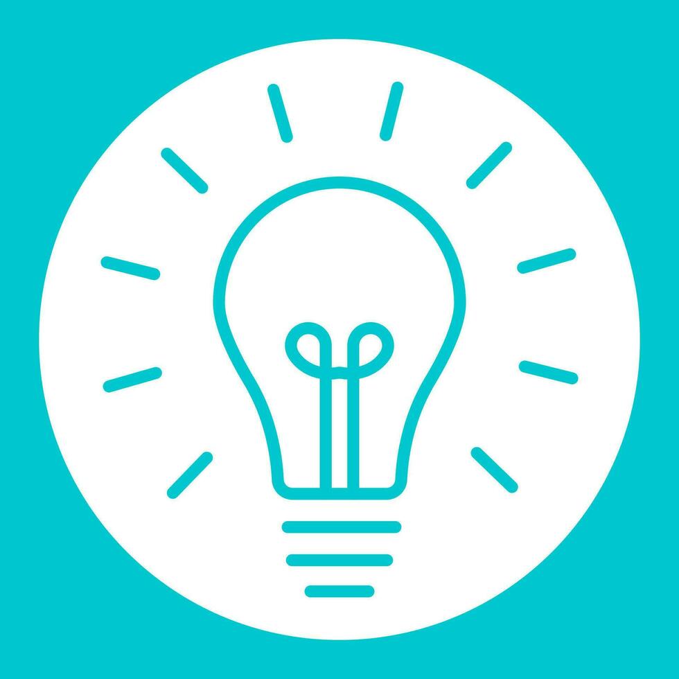 idea light bulb eureka creative thinking concept blue icon design illustration vector