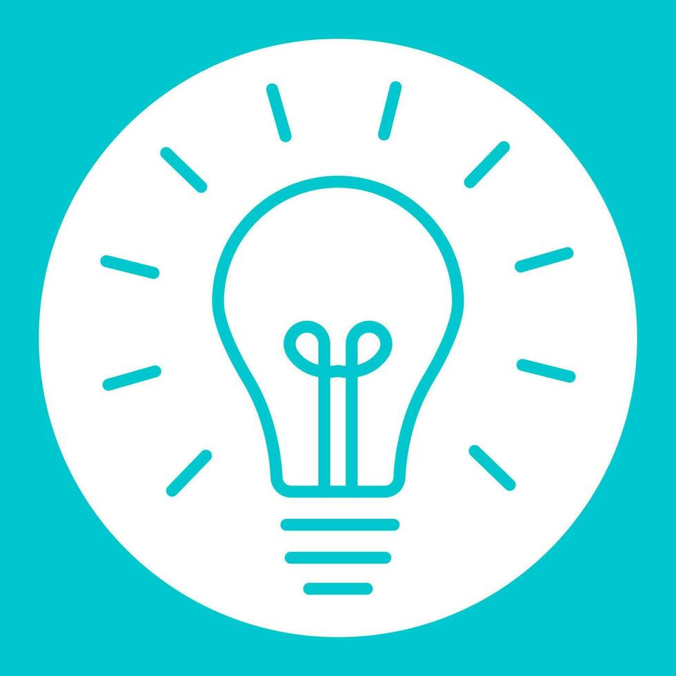 idea light bulb eureka creative thinking concept blue icon design illustration vector