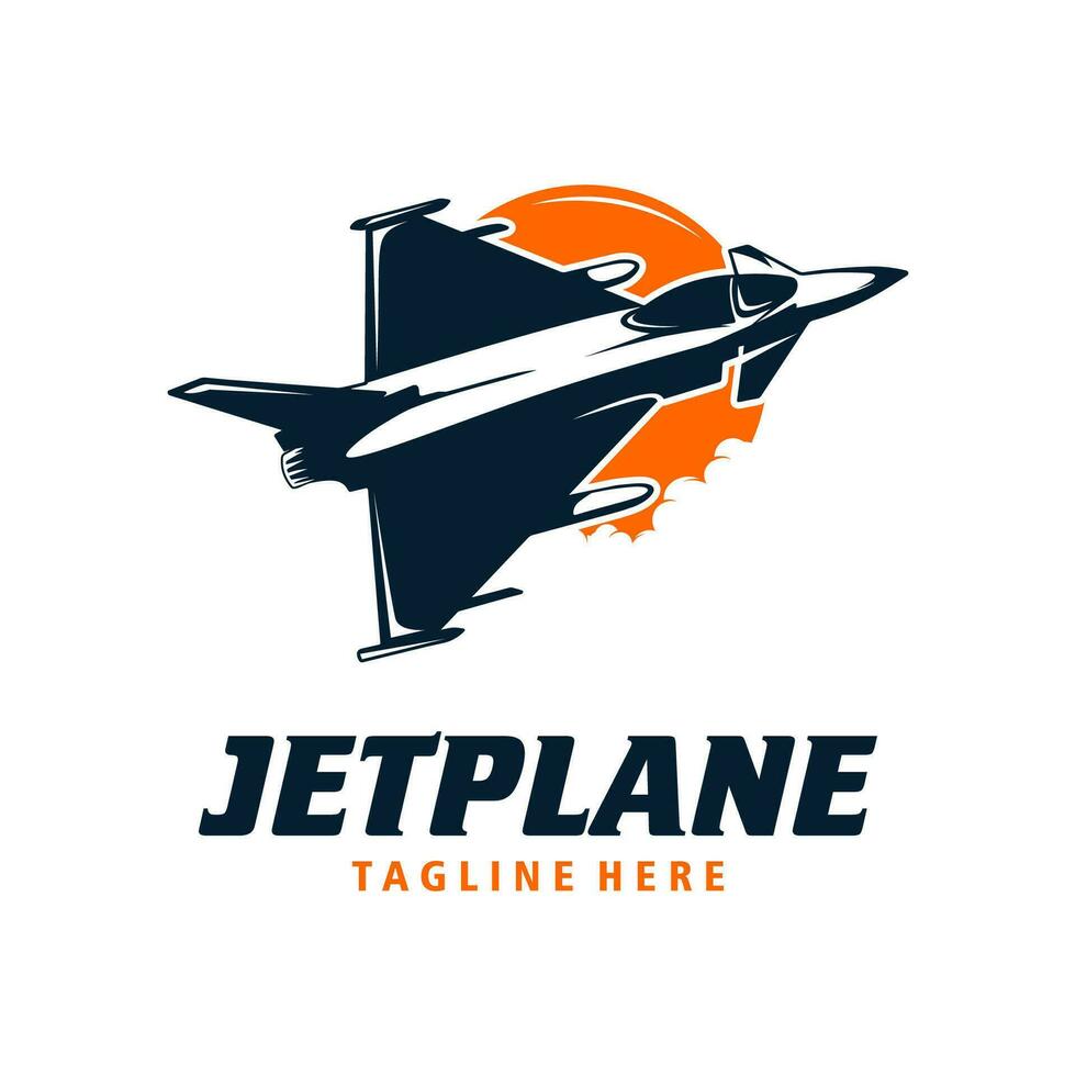 Jet Plane logo template. Vector illustration.