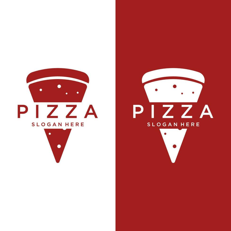 Pizza logo modelo diseño con pala y ladrillo horno.logo para negocio, restaurante,italiano alimento. vector