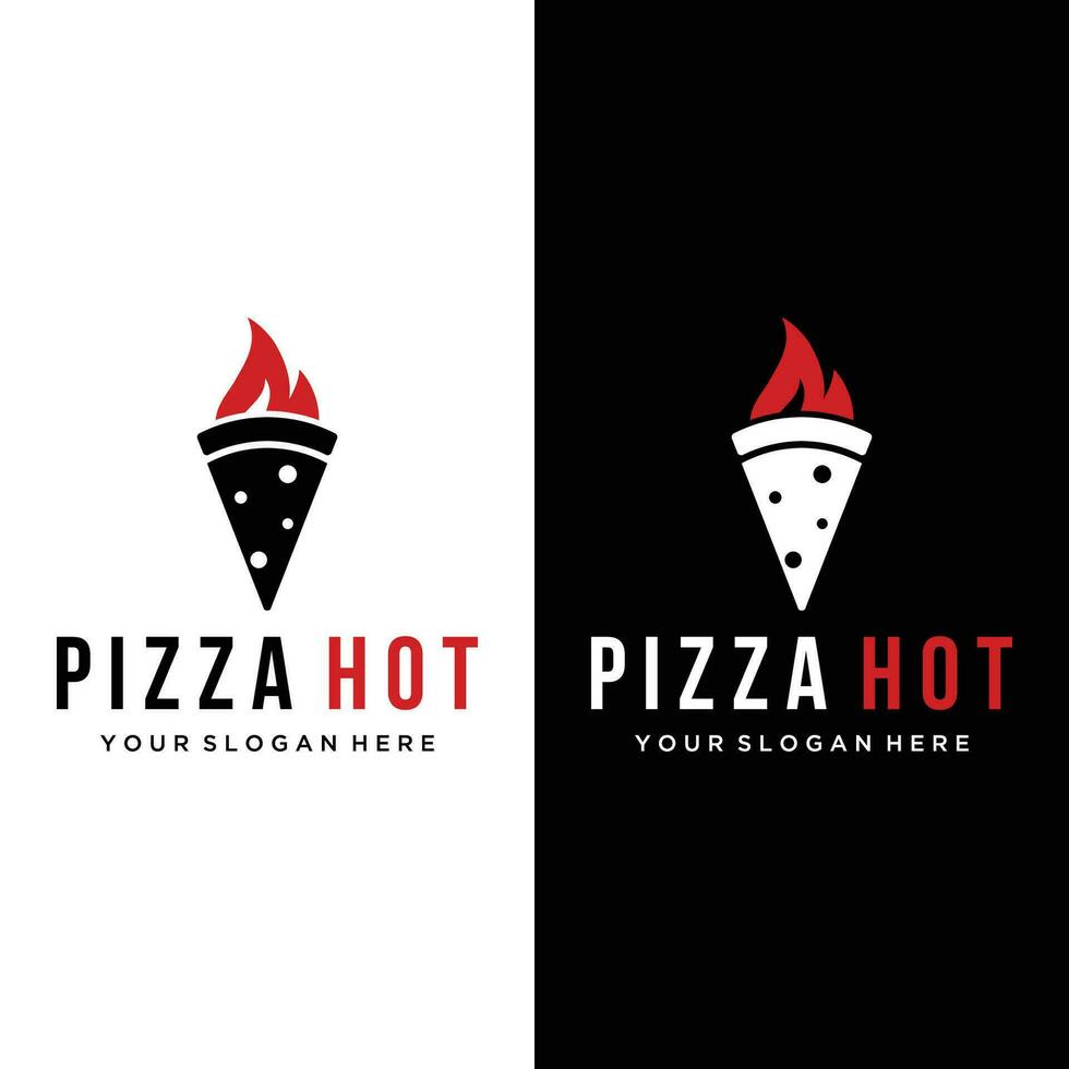 Pizza logo modelo diseño con pala y ladrillo horno.logo para negocio, restaurante,italiano alimento. vector