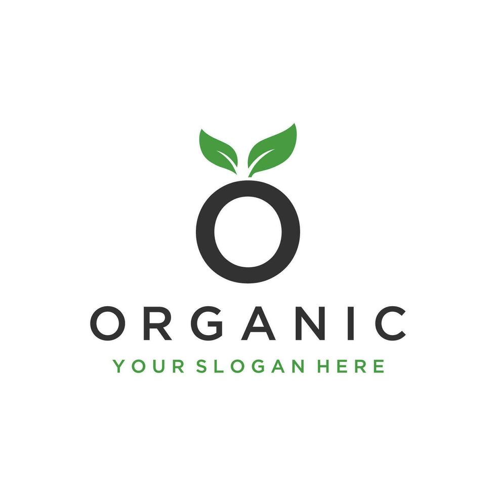 natural orgánico logo diseño con hojas concepto.logo para natural productos, ecología, belleza, biología y agricultura. vector