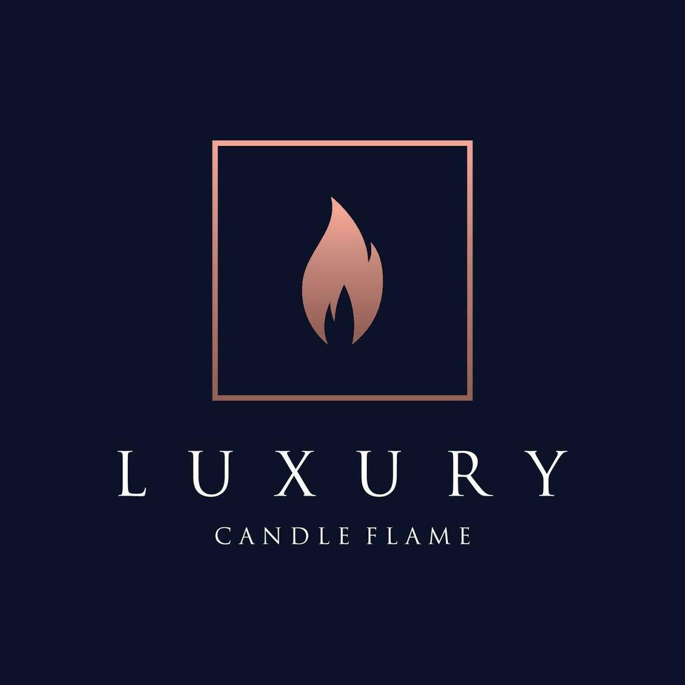 Simple candle flame logo template design with a creative and modern concept. vector