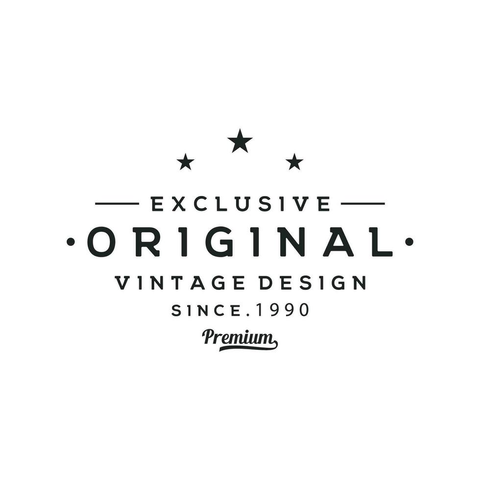 logo diseño tipografía Clásico retro Insignia para negocio , ropa , Barbero , restaurante y bar. vector