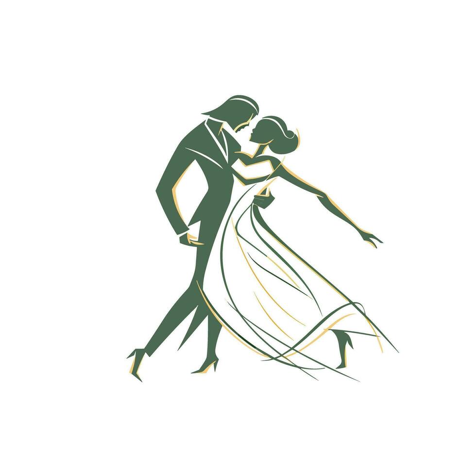 The Joy of Dance An Image of a Couple Celebrating the Rhythm of Movement vector