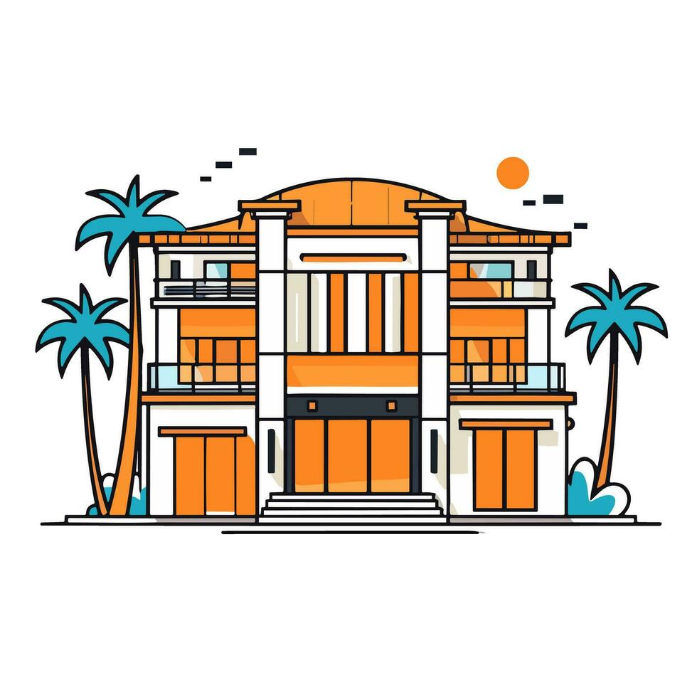 The Luxury of Home An Image of an Elegant and Sophisticated Villa Logo vector