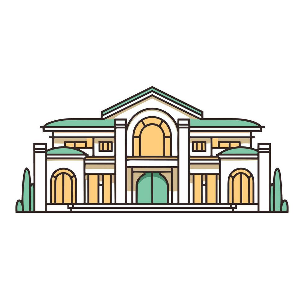 el lujo de hogar un imagen de un elegante y sofisticado villa logo vector