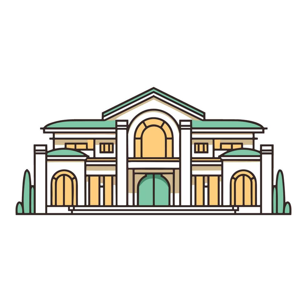 The Luxury of Home An Image of an Elegant and Sophisticated Villa Logo vector