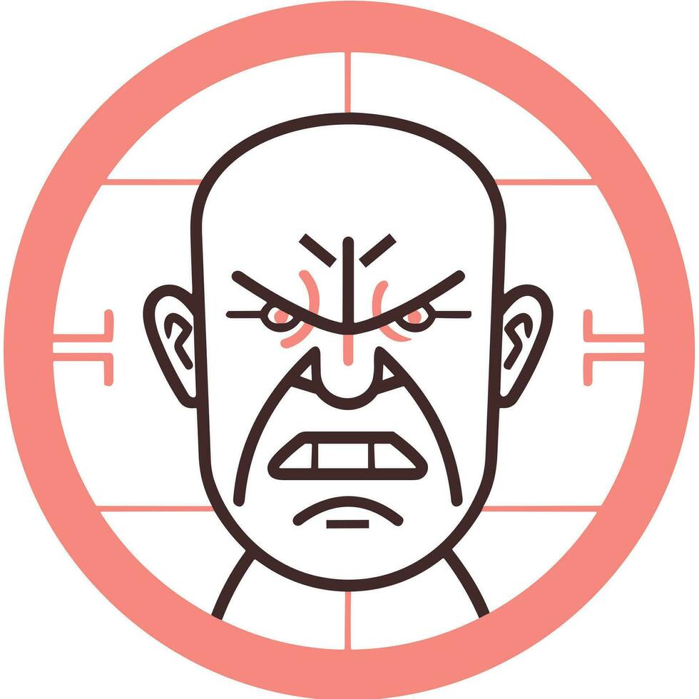 The Emotions of Anger An Image of a Powerful and Intense Icon Logo vector