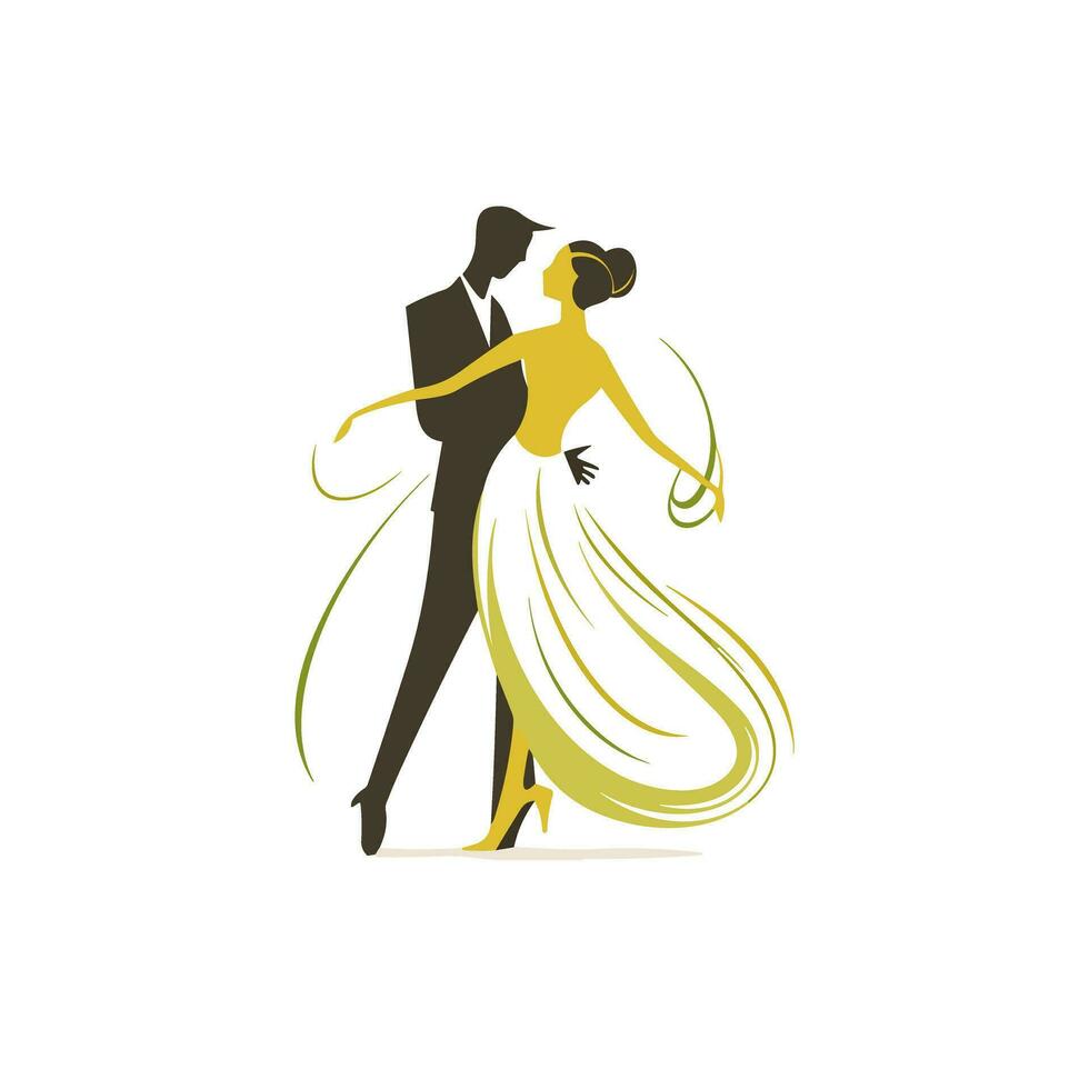 The Joy of Dance An Image of a Couple Celebrating the Rhythm of Movement vector
