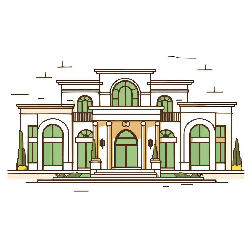 The Luxury of Home An Image of an Elegant and Sophisticated Villa Logo vector