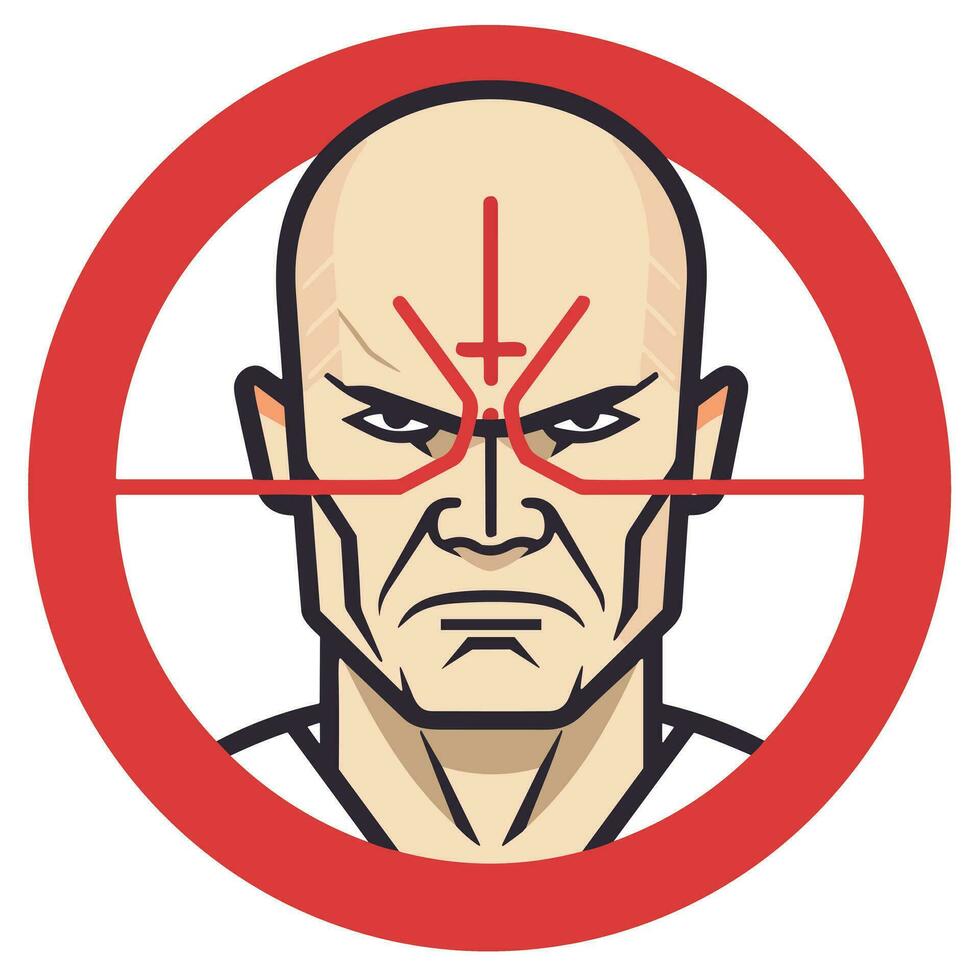 The Emotions of Anger An Image of a Powerful and Intense Icon Logo vector