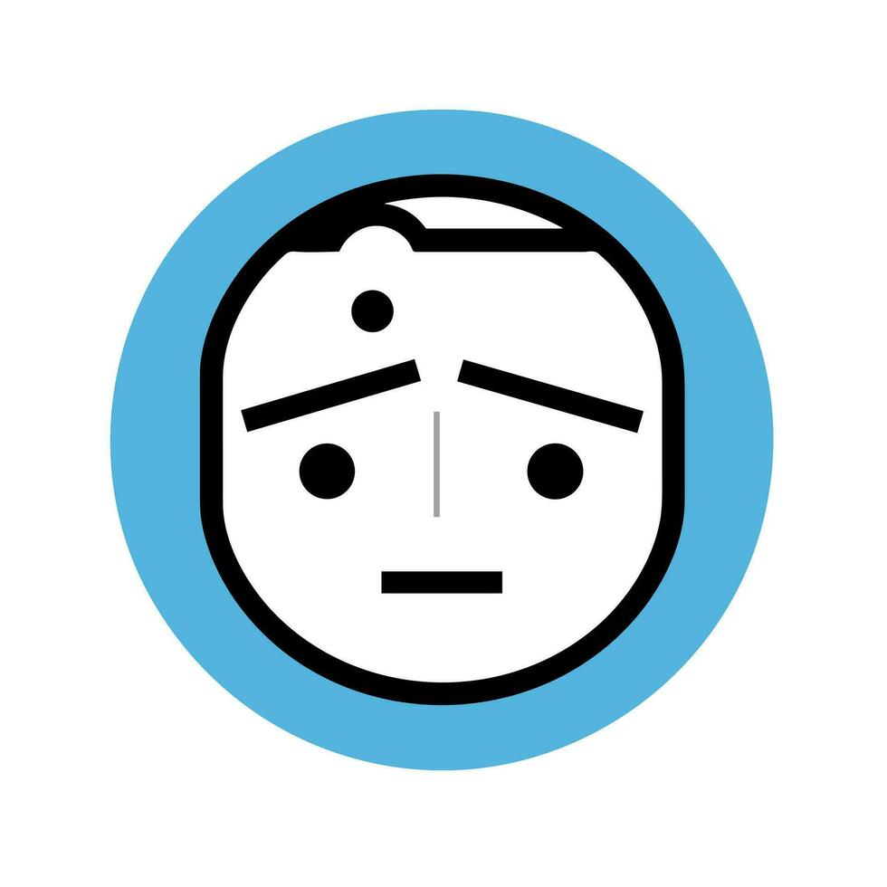 The Emotions of Sadness An Image of a Poignant and Moving Icon Logo vector