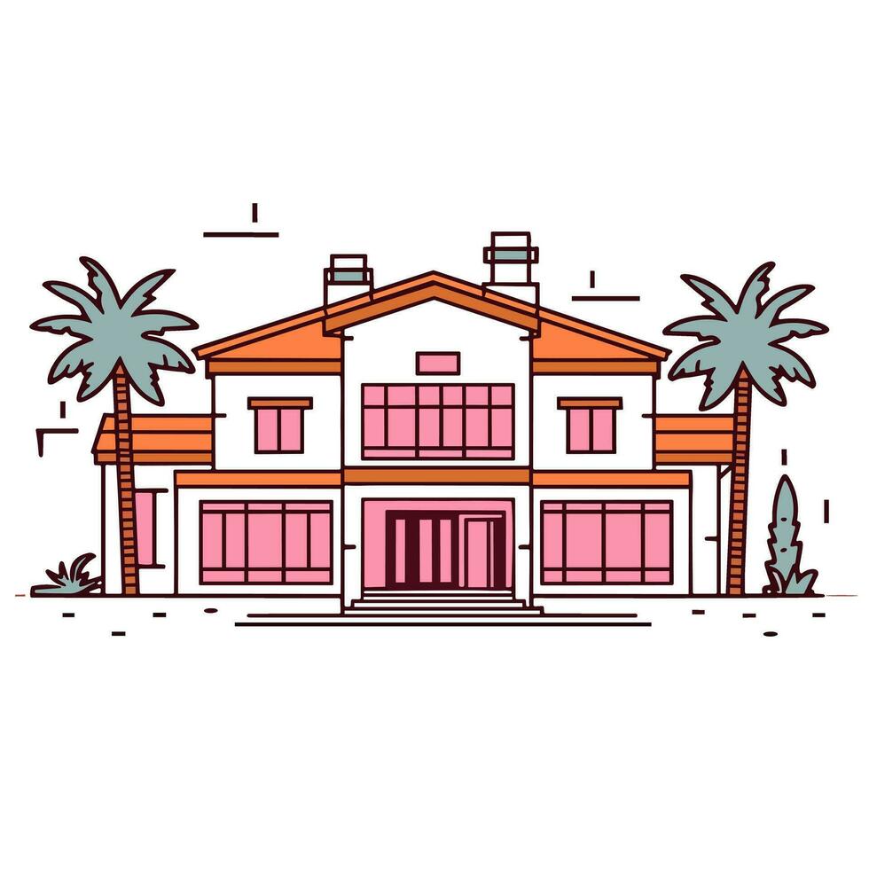 el lujo de hogar un imagen de un elegante y sofisticado villa logo vector