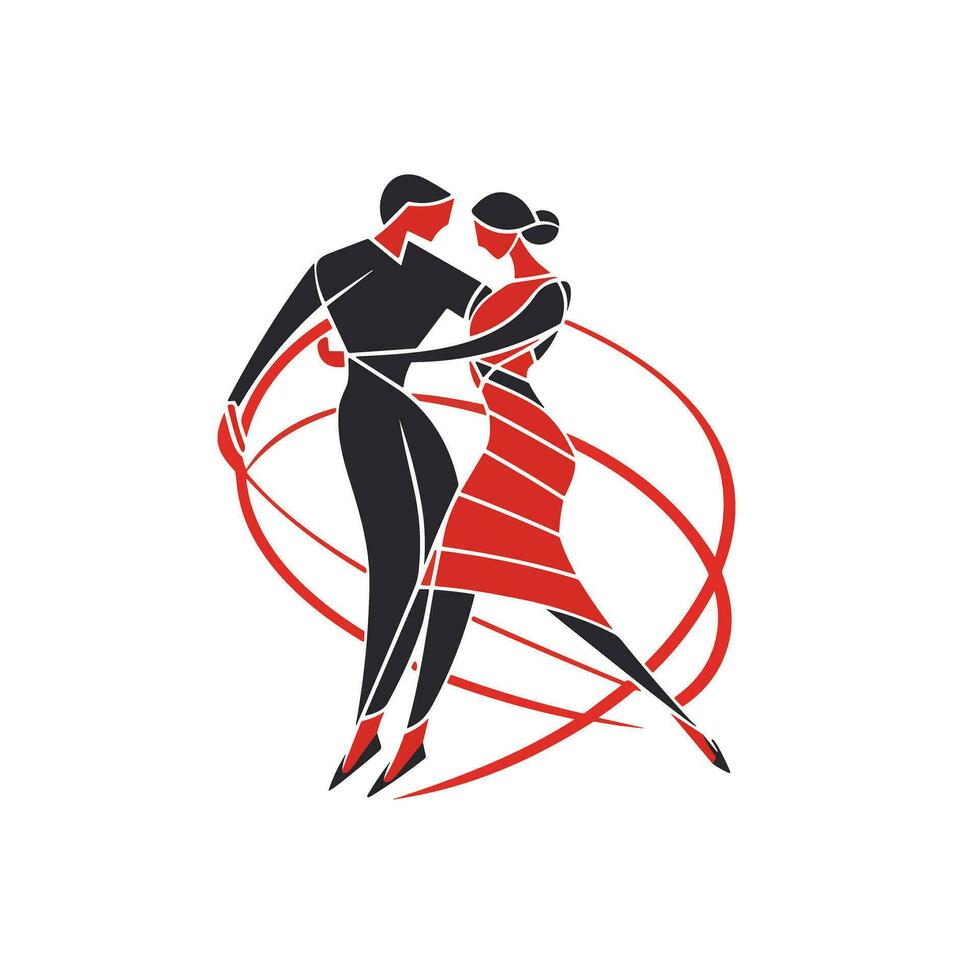 The Joy of Dance An Image of a Couple Celebrating the Rhythm of Movement vector