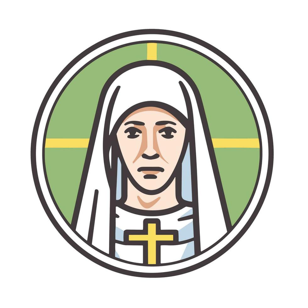 The Path of Holiness An Image of an Uplifting and Inspiring Saint Icon vector