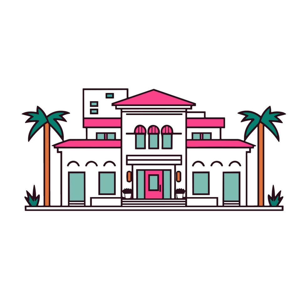 el lujo de hogar un imagen de un elegante y sofisticado villa logo vector