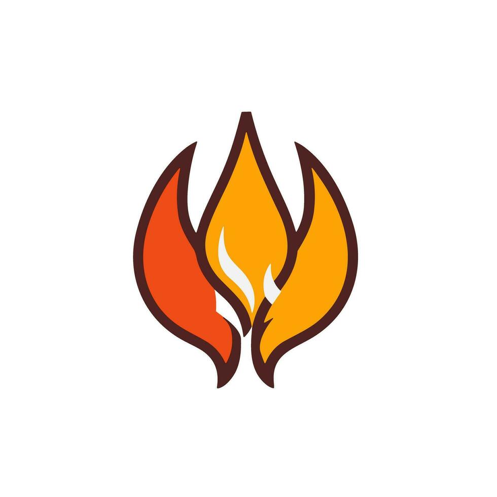 inspirado en el infierno excelencia dinámica fuego logo imagen encendido visual impacto vector