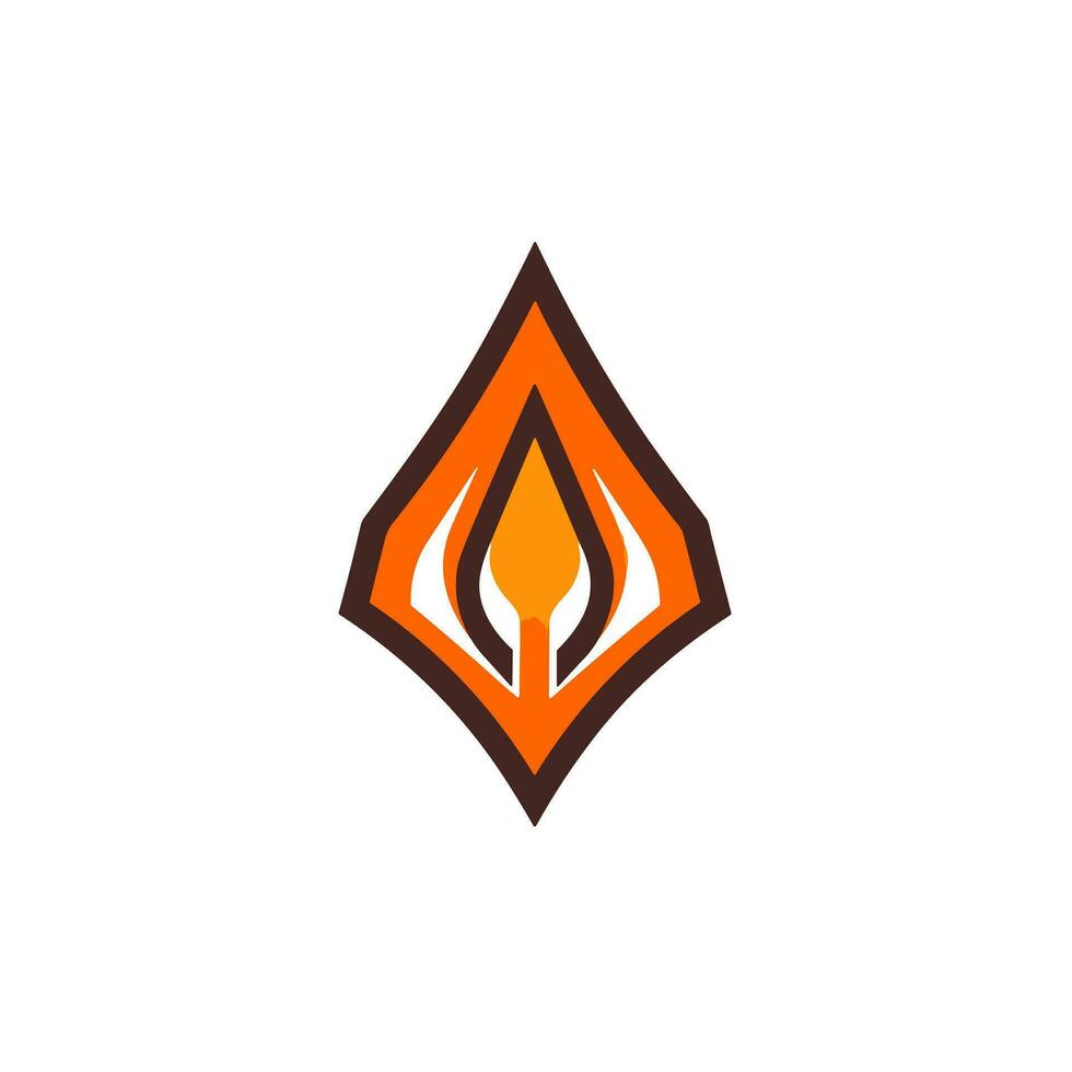 inspirado en el infierno excelencia dinámica fuego logo imagen encendido visual impacto vector