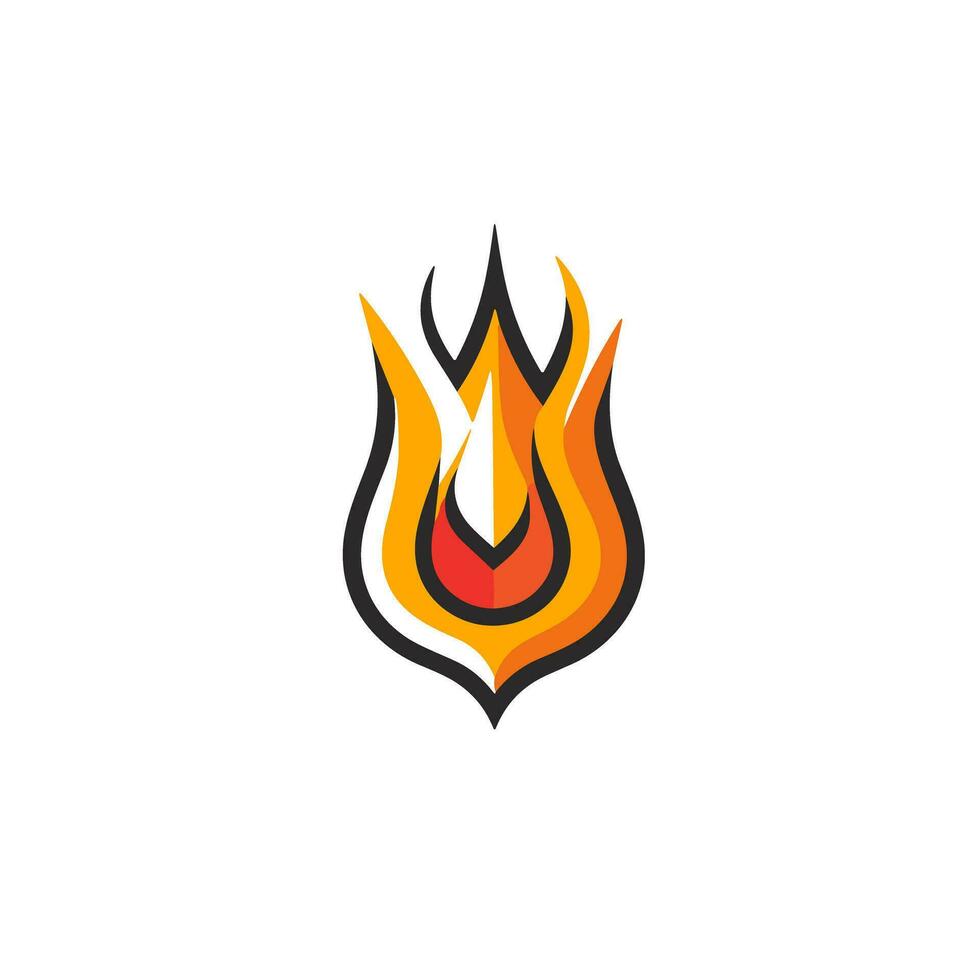 Inferno-inspired Excellence Dynamic Fire Logo Image Igniting Visual Impact vector