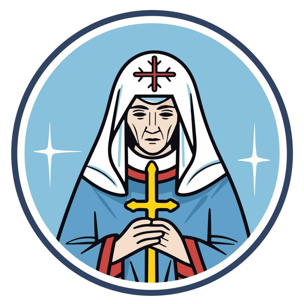 The Path of Holiness An Image of an Uplifting and Inspiring Saint Icon vector