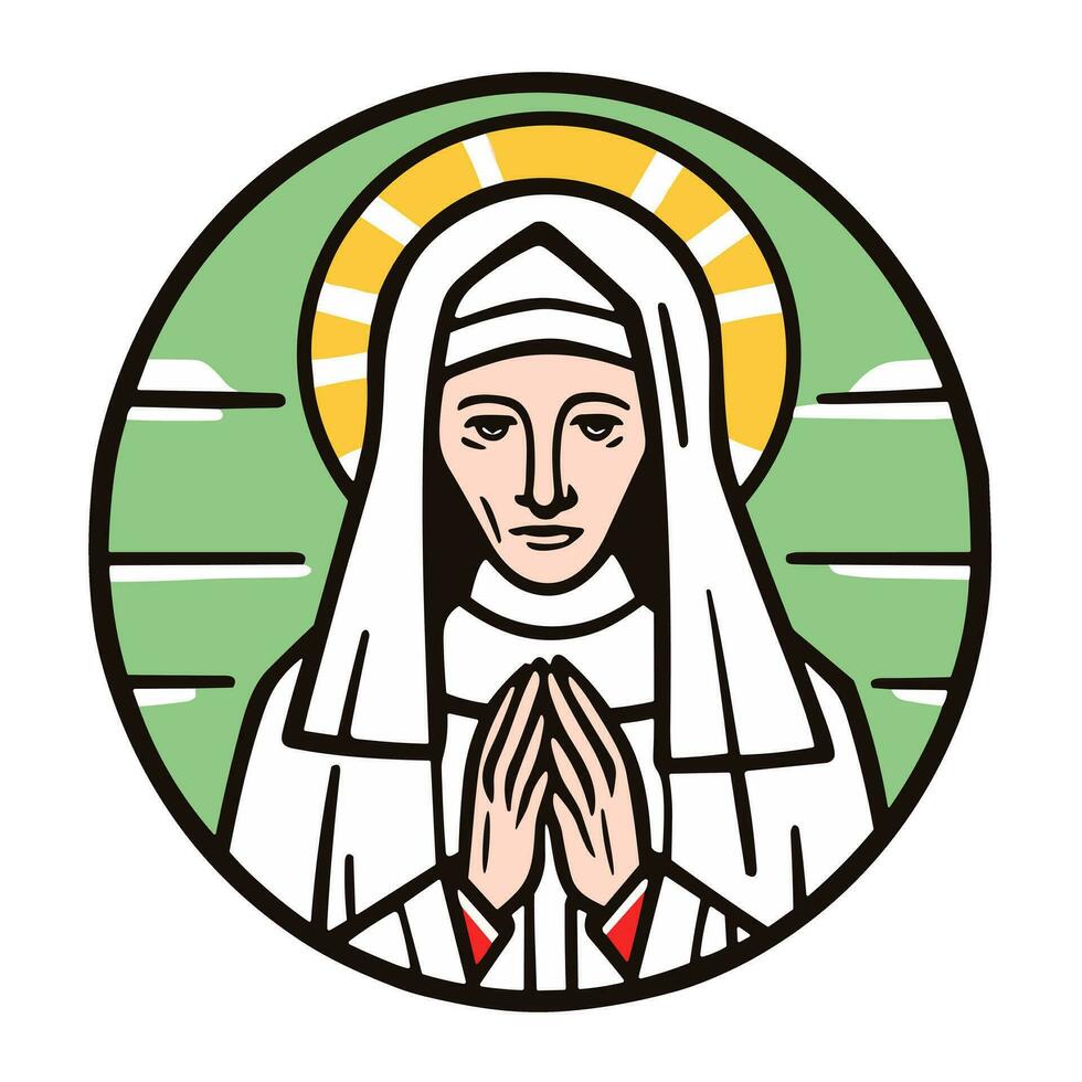 The Path of Holiness An Image of an Uplifting and Inspiring Saint Icon vector