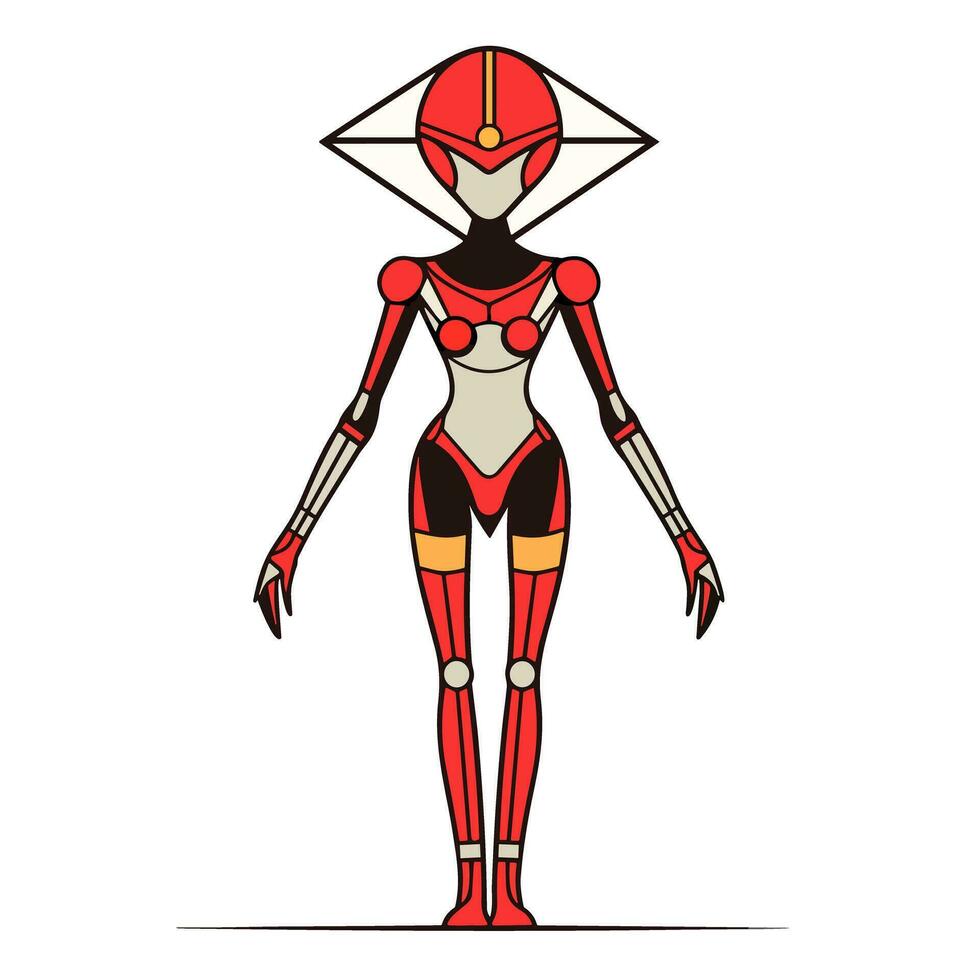 The Face of Evil An Image of a Dark and Dangerous Female Alien Villain vector