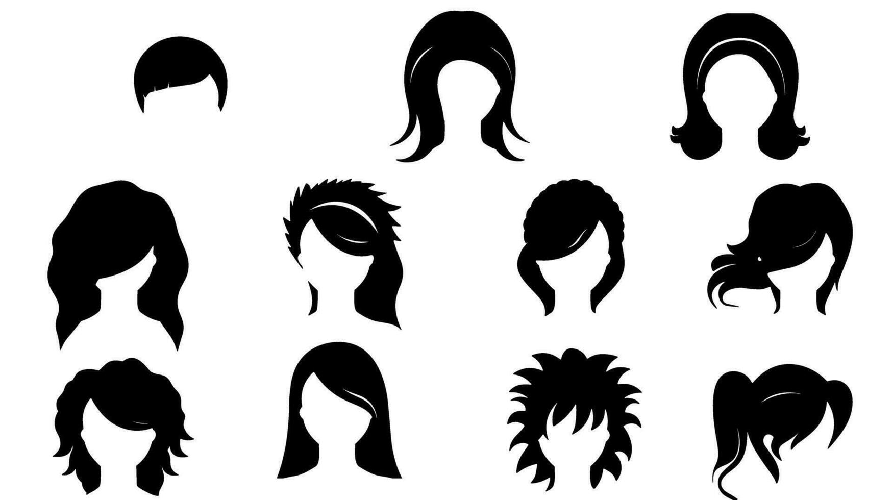Glamour Redefined Unveiling the Striking Hair Icon Logo for Your Stylish Brand vector