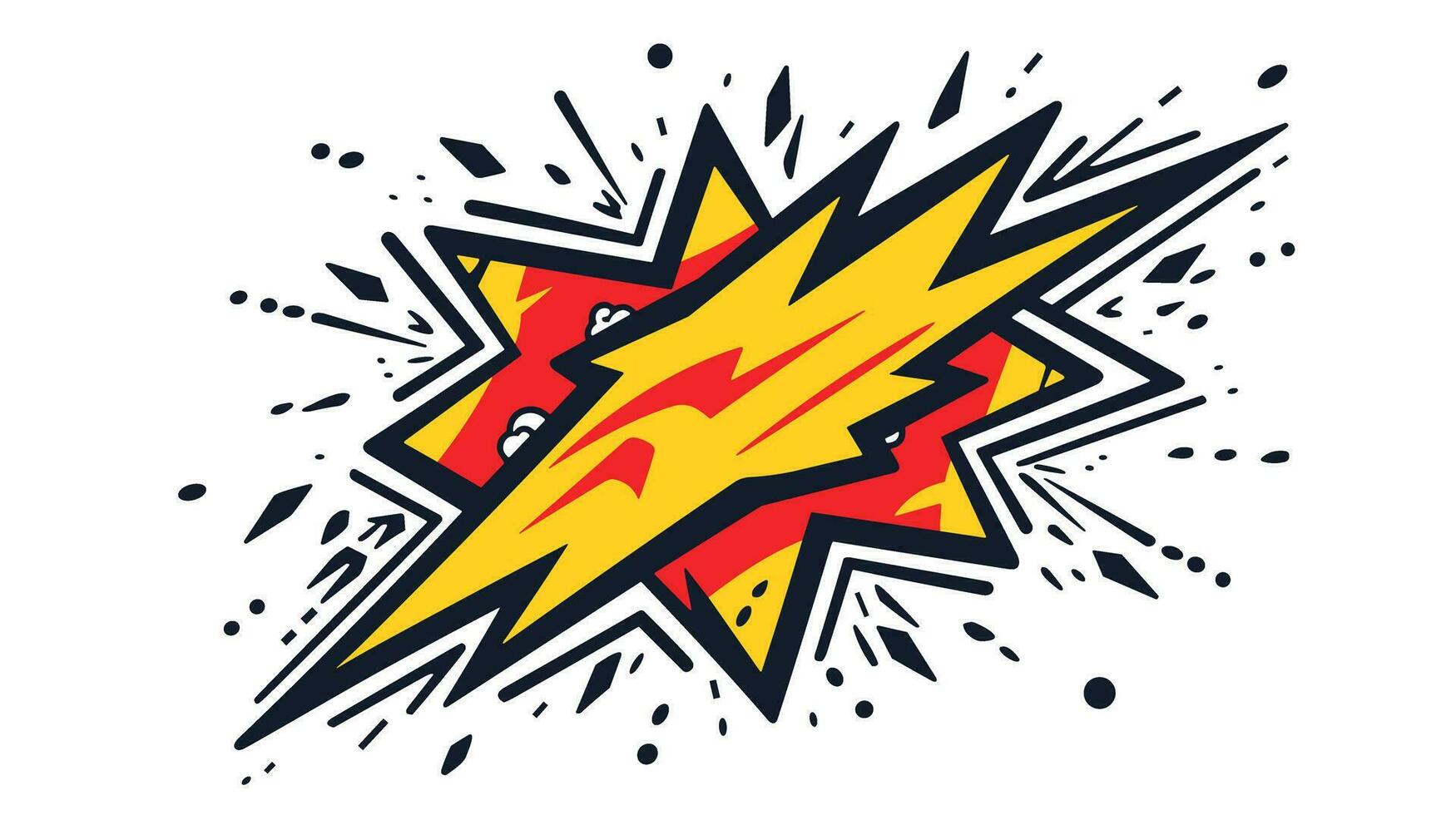 Electrifying Energy Unleashed Dynamic Thunder Banner Igniting Excitement and Power vector