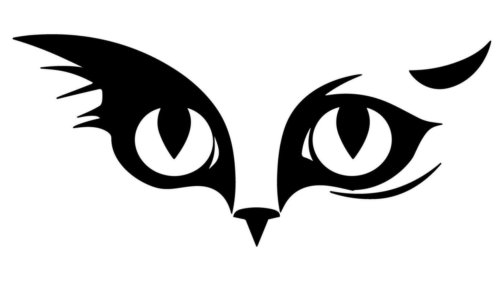 felino magia explorar el fascinante gato ojos icono para tu creativo empresas vector