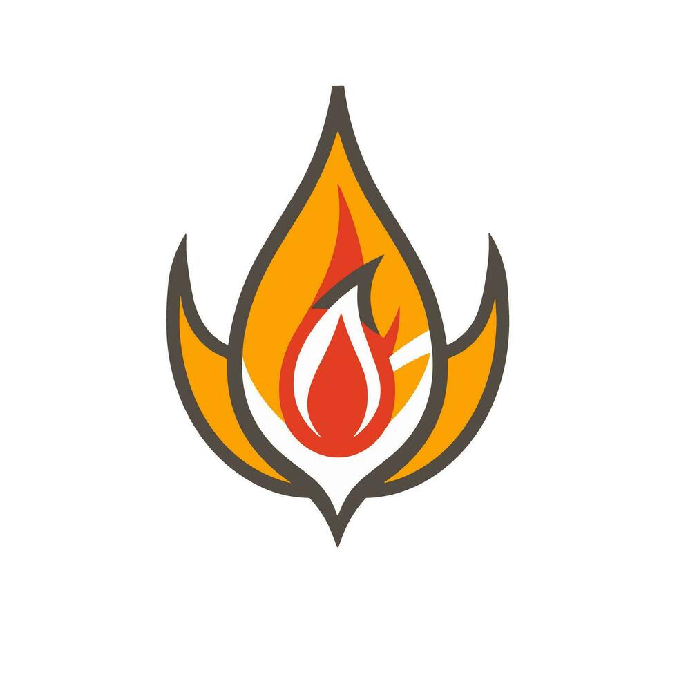 Inferno-inspired Excellence Dynamic Fire Logo Image Igniting Visual Impact vector