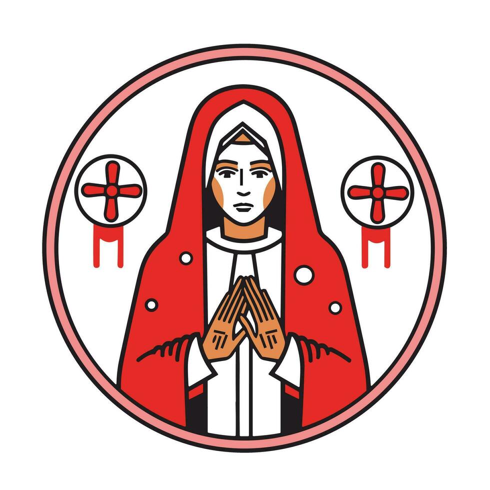 The Path of Holiness An Image of an Uplifting and Inspiring Saint Icon vector