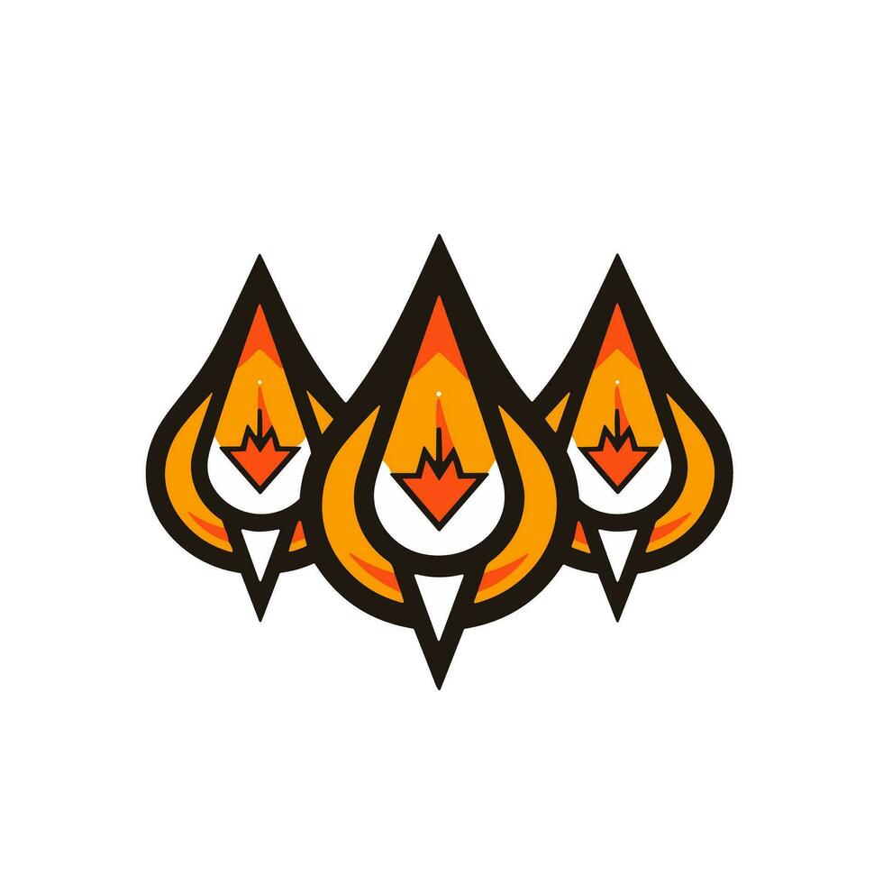 inspirado en el infierno excelencia dinámica fuego logo imagen encendido visual impacto vector