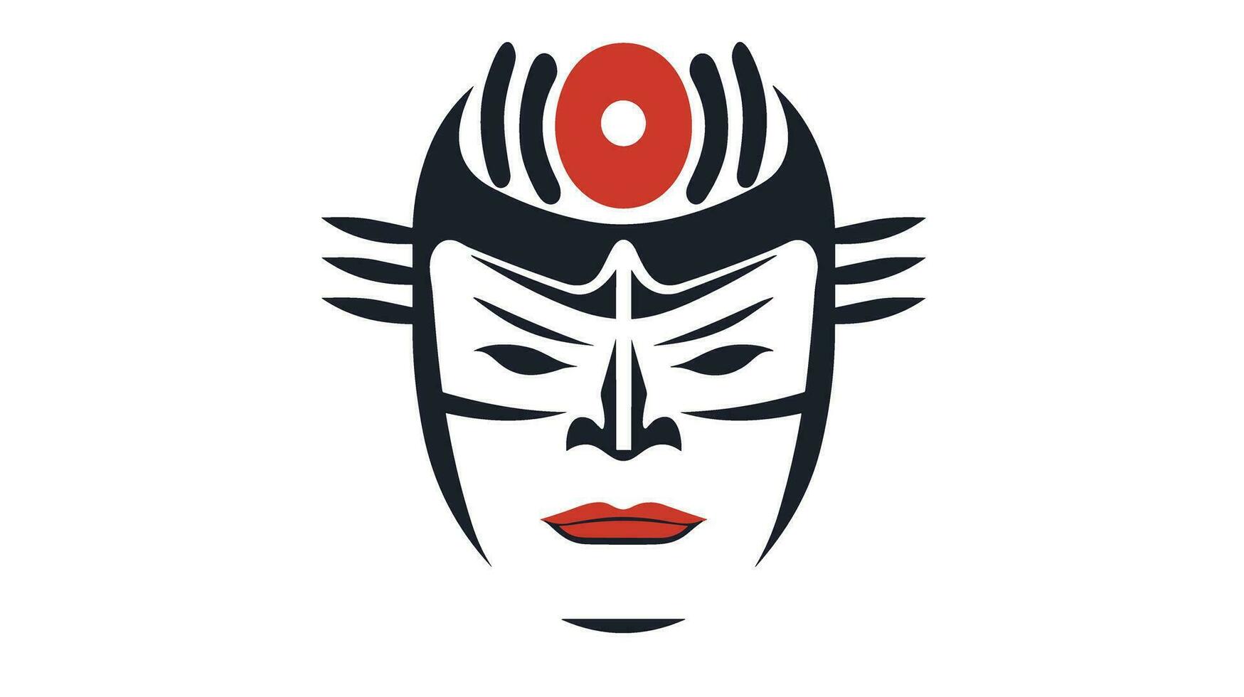 Spirit of the Warrior Explore the Enigmatic Samurai Mask for Iconic Symbolism vector