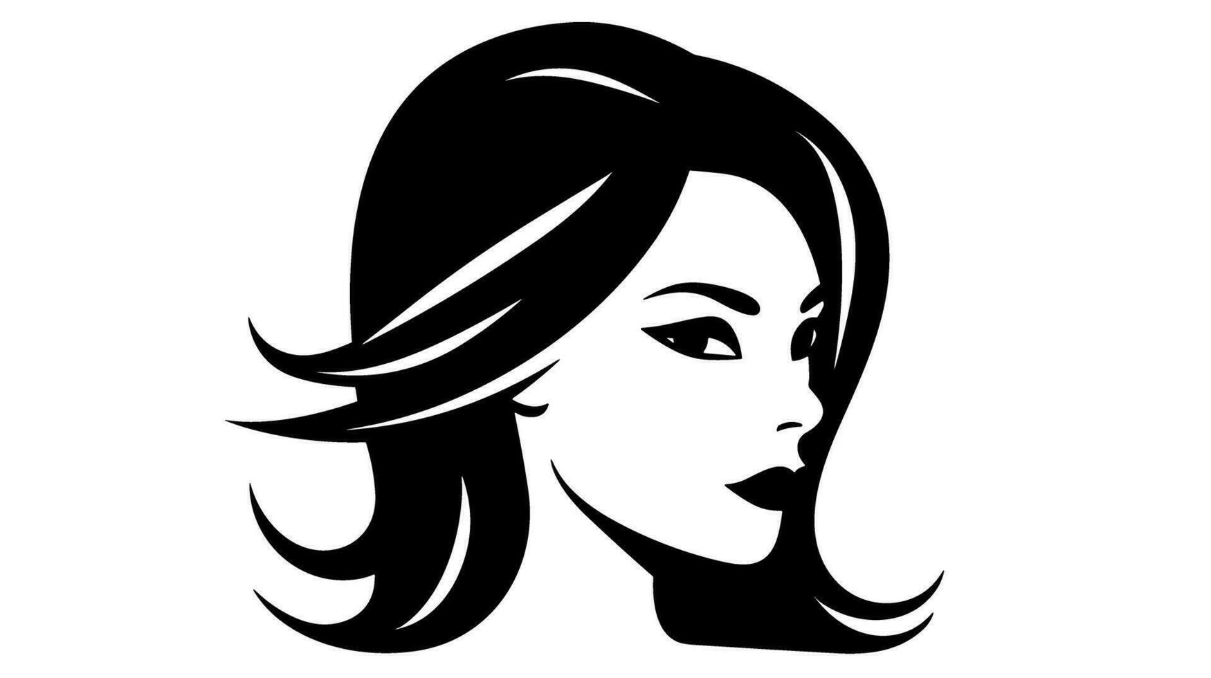 Glamour Redefined Unveiling the Striking Hair Icon Logo for Your Stylish Brand vector