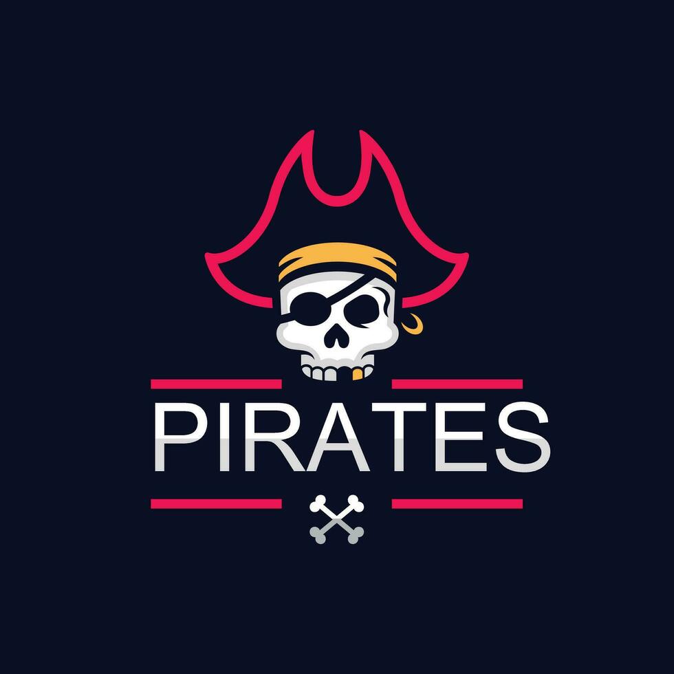 plano diseño pirata logo modelo vector