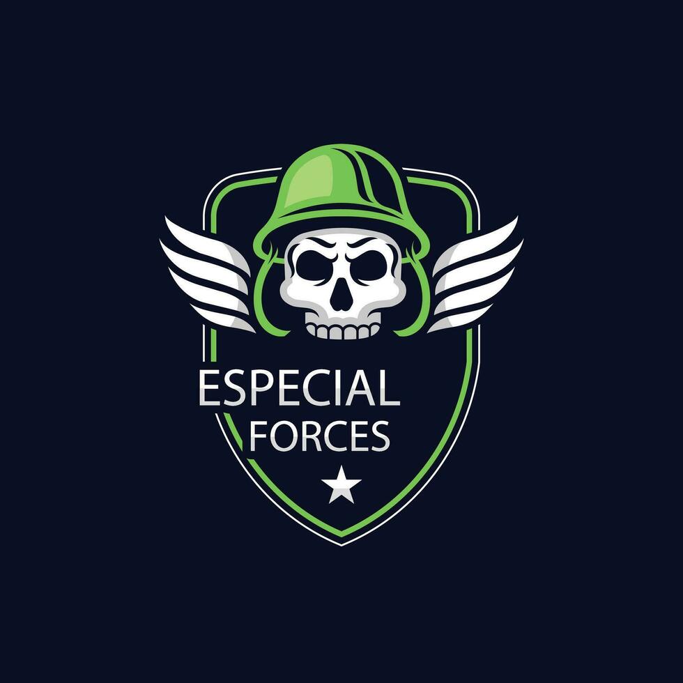flat design army logo template vector