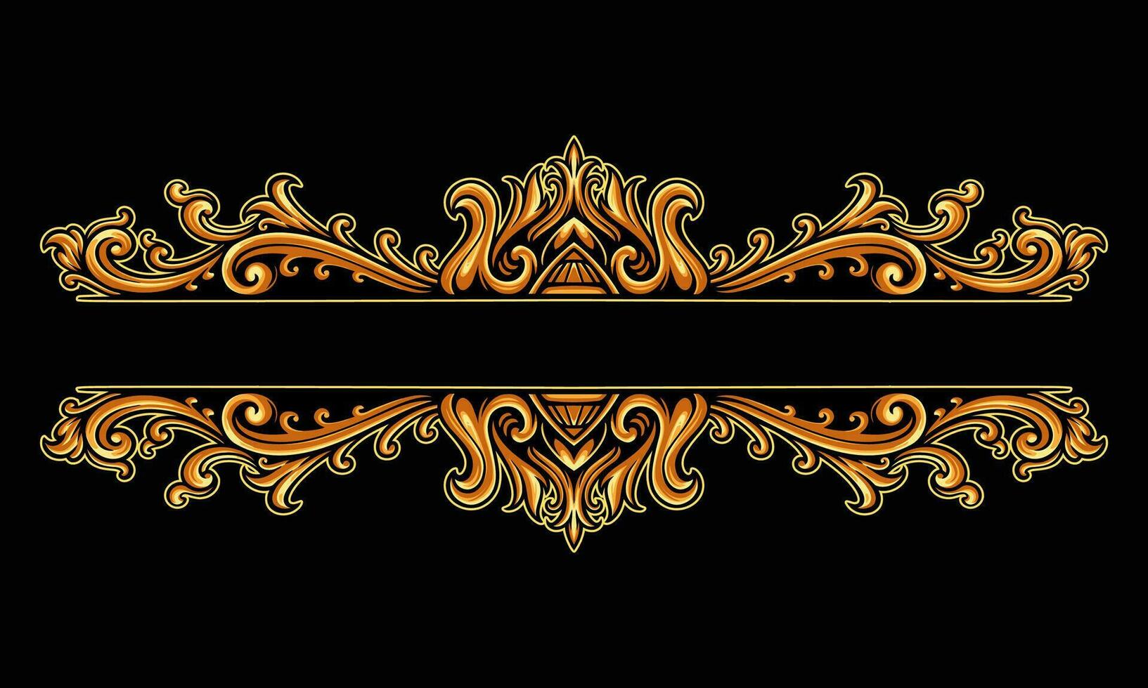 Ornament floral design element for frame, border, and wedding with vintage style vector