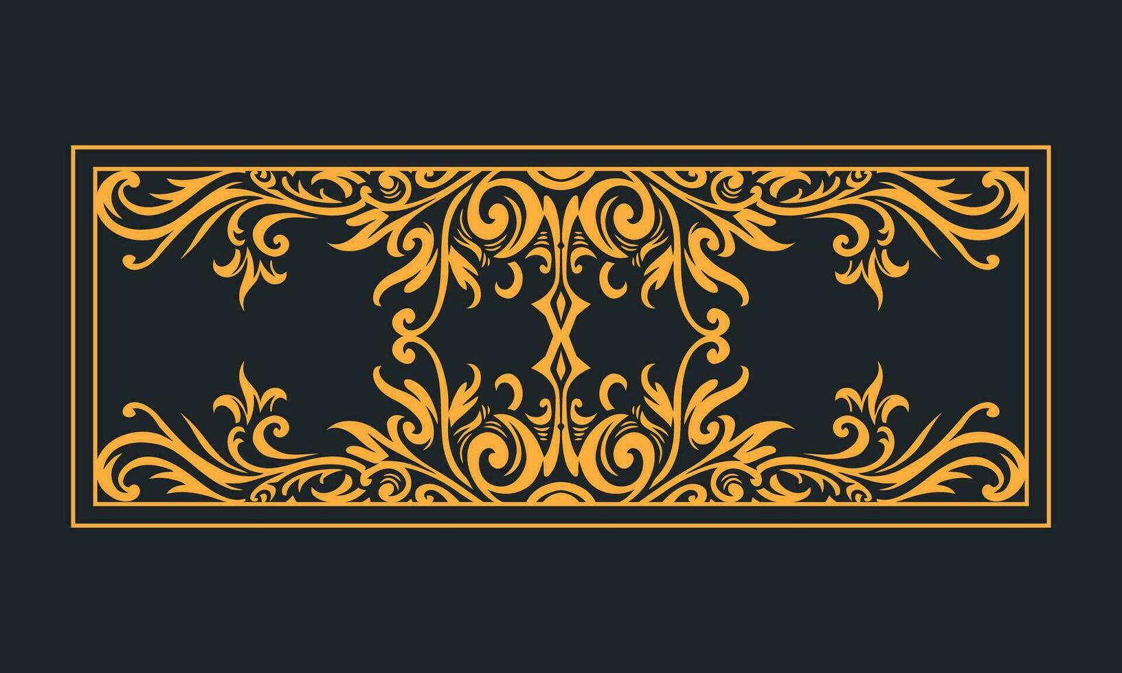 Ornament floral design element for frame, border, and wedding with vintage style vector