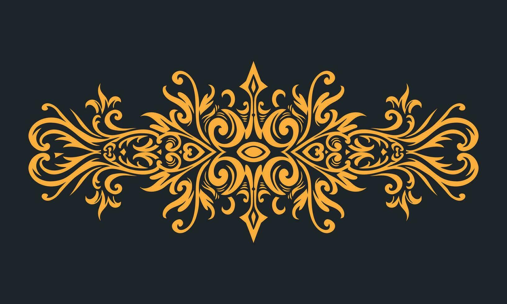 Ornament floral design element for frame, border, and wedding with vintage style vector