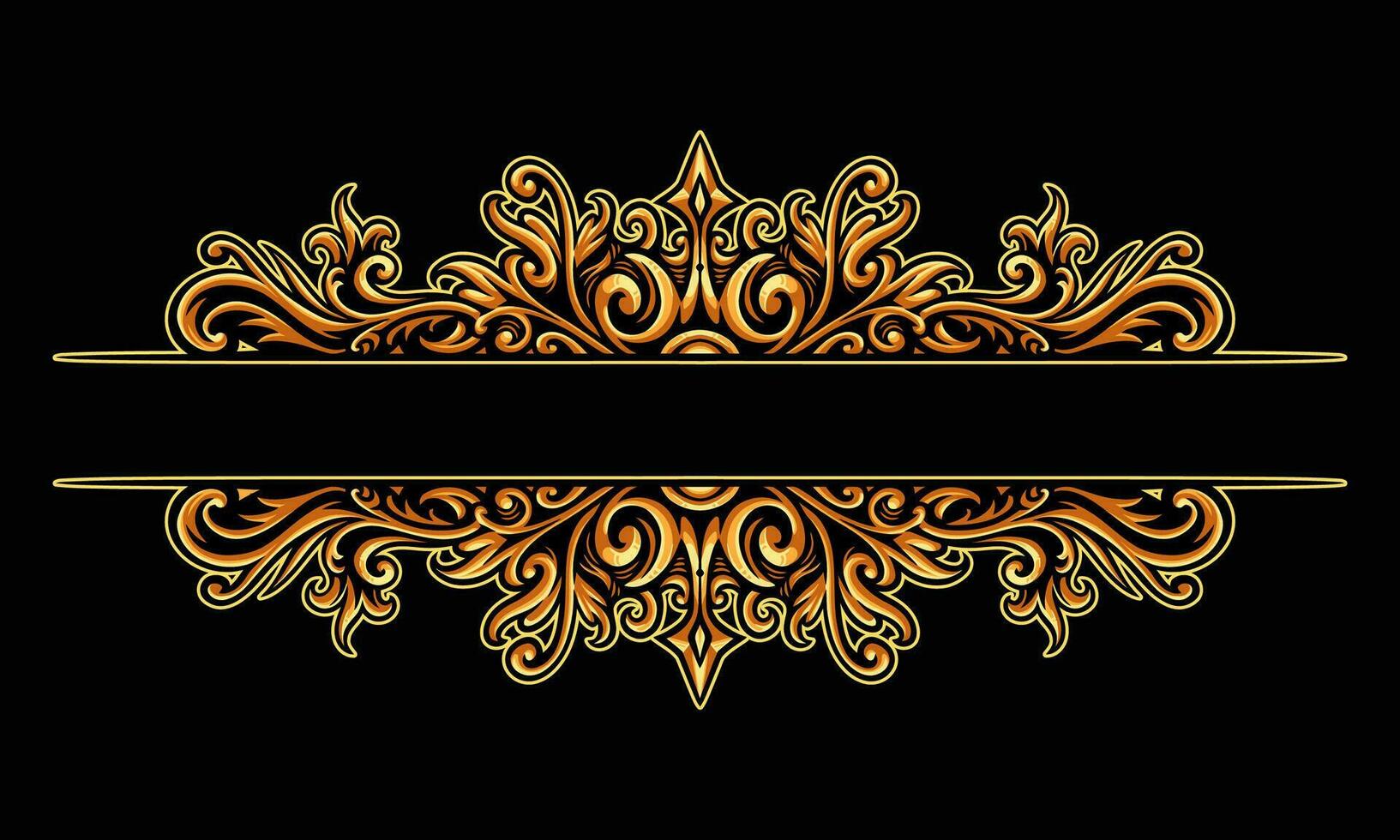 ornamento floral diseño elemento para marco, borde, y Boda con Clásico estilo vector